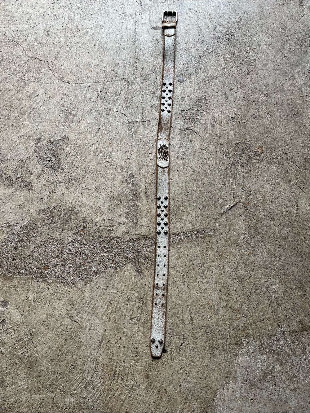 Ed hardy White Leather Men's Belt
